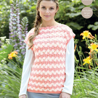 Women's Top in Sirdar Wash 'n' Wear Double Crepe DK - 7222 - Downloadable PDF