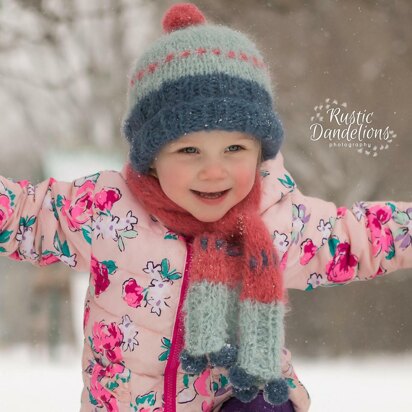 Peacock Ore Hat and Scarf set