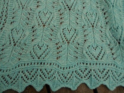 Hidden Hearts Lace Shawl