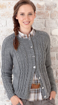 Round Neck and Hooded Raglan Jackets in Hayfield DK with Wool - 7057 - Downloadable PDF
