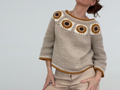 Sunflower Granny Sweater