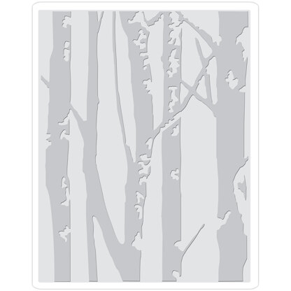 Sizzix Texture Fades A2 Embossing Folder - Birch Trees By Tim Holtz
