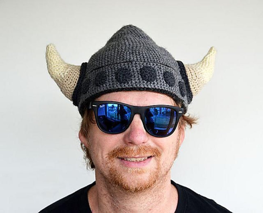Viking Helmet Crochet Viking Hat Horned Helmet Horned Viking