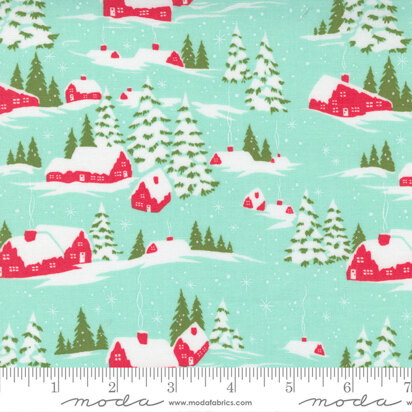 Moda Fabrics Merry Little Christmas - Aqua