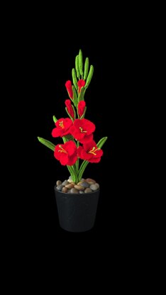Crochet Gladiolus flowers