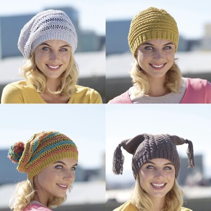 Hats in Sirdar Wash 'n' Wear Double Crepe DK - 7818- Downloadable PDF