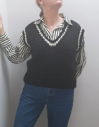 Super chunky deep V-neck tank