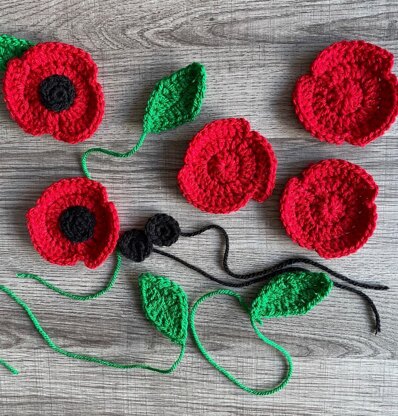 Free poppy crochet pattern: how to crochet a poppy