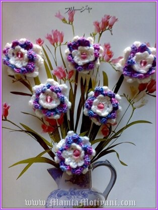 Crochet Lotus Lily Flower Applique Pattern