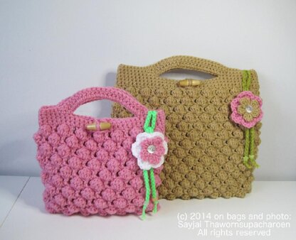 Bobble Bag Crochet Pattern in 2 Sizes