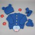 Sidney unisex baby knitting pattern cardigan, hat, mitts and booties 0-6mths
