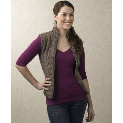 590 Eva Vest - Waistcoat Knitting Pattern for Women in Valley Yarns Northampton Bulky