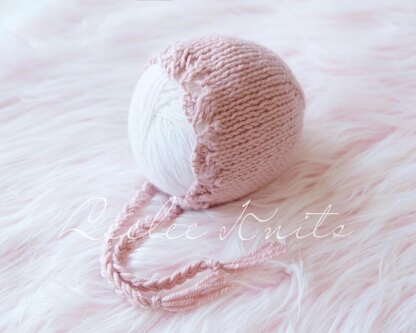 Lace Trim Newborn Baby Bonnet