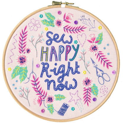 Bothy Threads Sew Happy Embroidery Kit - 20.4cm circle