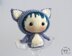 Big Blue Tanoshi Cat Doll