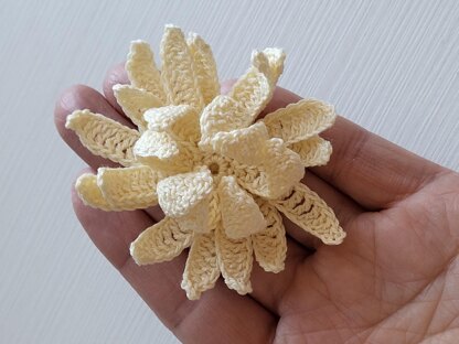 Chrysanthemum flower crochet pattern