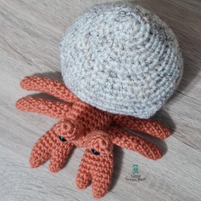 Horace the Hermit Crab - US Terminology - Amigurumi