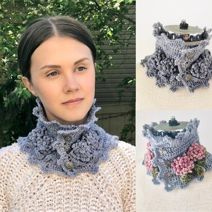 Floral Peony Neck Warmer Scarf