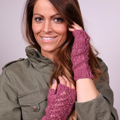 Fingerless Mitts in Plymouth Yarn Merino Textura - f726 - Downloadable PDF