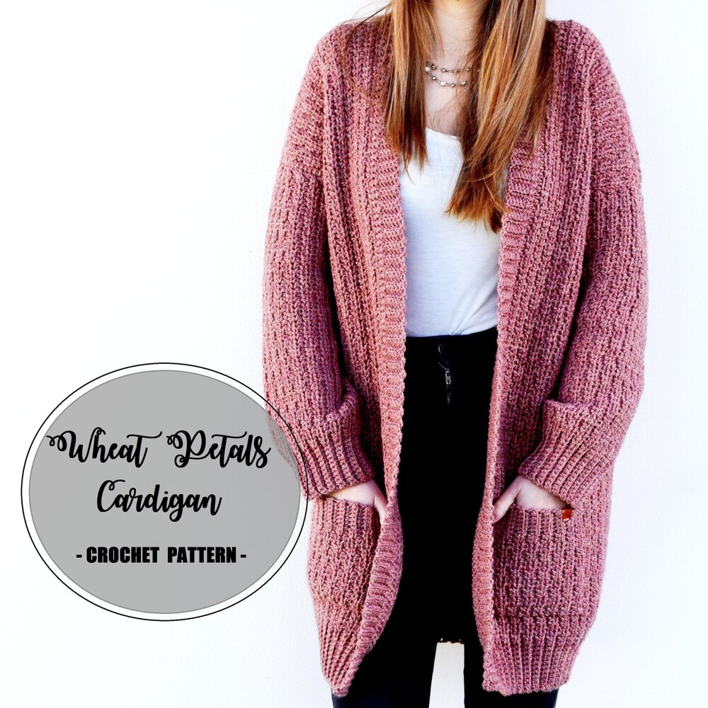 Wheat Petals Cardigan - Crochet Pattern Crochet pattern by Wool