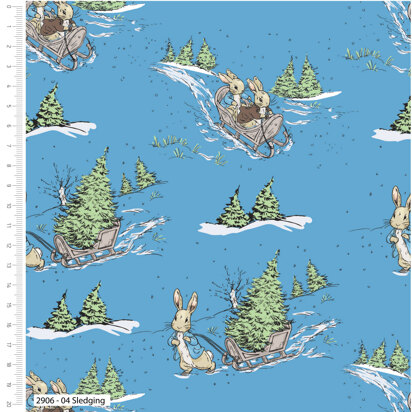 Craft Cotton Company Peter Rabbit The Most Wonderful Time of the Year - PR Sledging