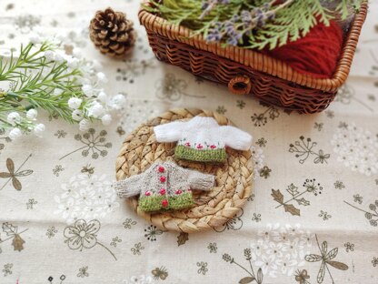 Fly Agarics sweater for Little Sister Maileg Mouse