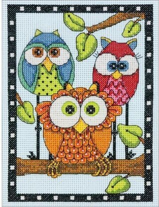 Dimensions Owl Trio Cross Stitch Kit
