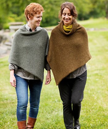 Churchmouse Studio Easy Folded Poncho in Rowan Felted Tweed/BSF Babay Alpaca PDF