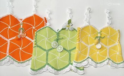 Fruity Fun 2. Citrus Top Corset Crochet