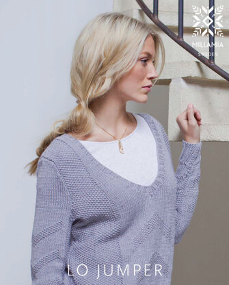 "Lo Jumper" - Sweater Knitting Pattern For Women in MillaMia Naturally Soft Aran