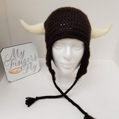 Buffalo Horned Earflap Hat