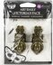 Prima Marketing Prima Art Daily Planner Metal Clips 2/Pkg - Victorian Face