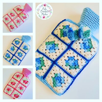 Cath Kidston inspired mitts, cowl and hot water bottle cover