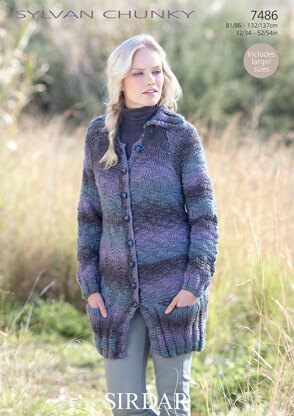 Ladies Coat in Sirdar Sylvan - 7486 - Downloadable PDF