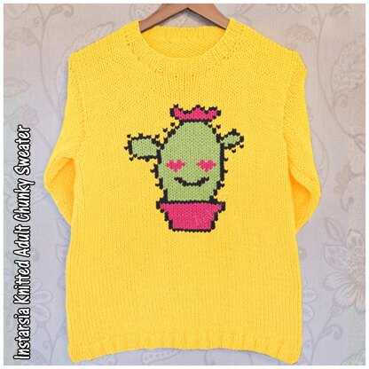 Intarsia - I love Cactus - Chart Only