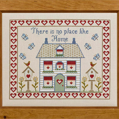 Historical Sampler Company There Is No Place Like Home Sampler Cross Stitch Kit - 30cm x 24cm