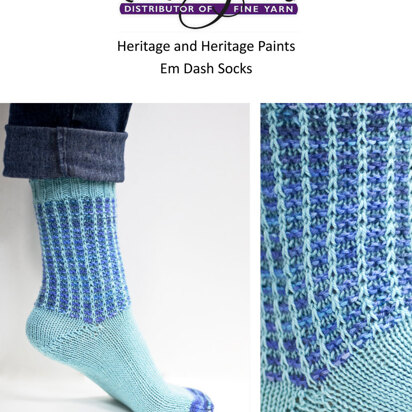 Em Dash Socks in Cascade Heritage and Heritage Paints - FW103