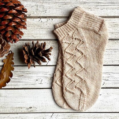 Zig Zag To Fall Socks Knitting pattern by Deb Buckingham