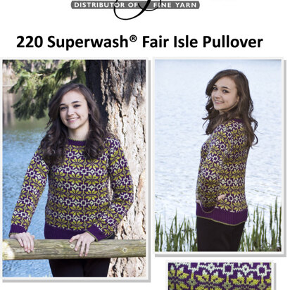 Women's Fair Isle Pullover in Cascade 220 Superwash - W229