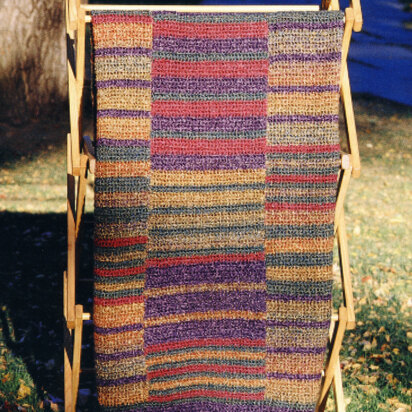 Crochet Prairie Stripes Throw in Lion Brand Homespun - 1294A