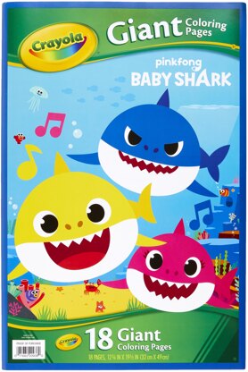 Crayola Giant Coloring Pages 12.75"X19.5" - Baby Shark