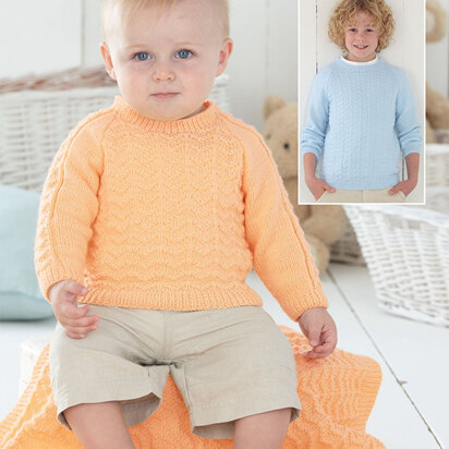 Sweater and Blanket in Sirdar Snuggly 4 Ply 50g - 4439 - Downloadable PDF