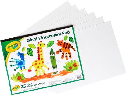Crayola Fingerpaint Paper Pad 16"X12" - 25 Sheets