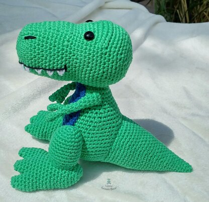 Travis the T-Rex - UK Terminology - Dinosaur Amigurumi