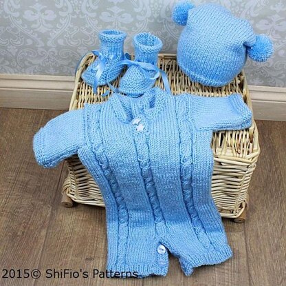 Cable Onesie Knitting Pattern #312