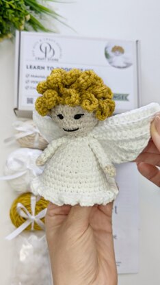 Christmas angel ornament, Crochet angel pattern, angel anigurumi pattern