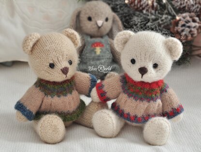 Christmas Sweaters fot Teddy and Bunny