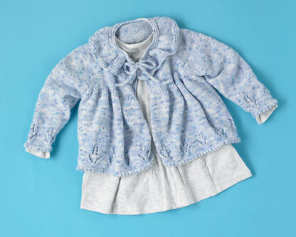 Heirloom Cardigan - Free Knitting Pattern For Babies in Paintbox Yarns Baby DK Prints by Paintbox Yarns