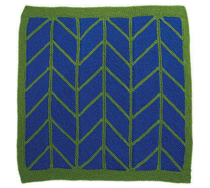 Graphic Garter Chevrons Blanket Square for Stocking in Caron United - Downloadable PDF