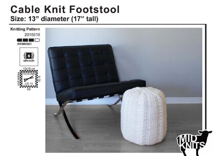 Cable Knit Footstool (2015018)